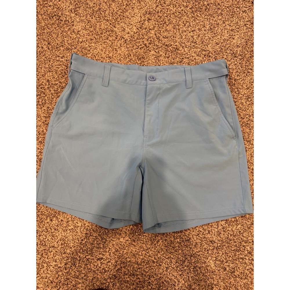 Huk Men's  Blue Pursuit Quick-Dry Fishing Shorts Size Large 6 Inch Inseam